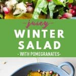 Collage of Winter Salad images with text overlay for Pinterest.