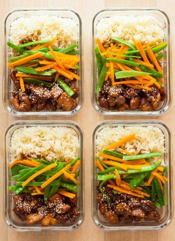 Vietnamese Chicken meal prep bowls