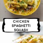 Pinterest collage of finished dish with text overlay