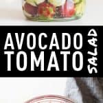Pinnable image for Avocado Tomato Salad Recipe