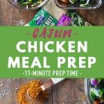Cajun Chicken Meal Prep Bowls Pin