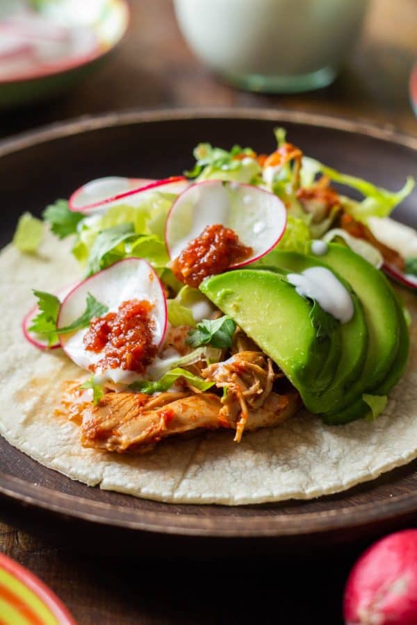 healthy chicken tacos dinner