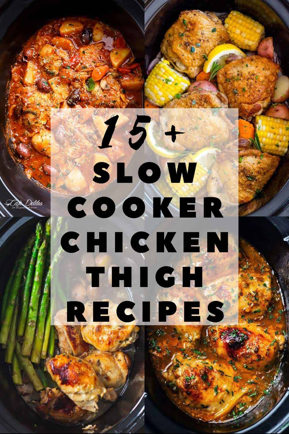 Slow Cooker Chicken Thigh Recipes Pin