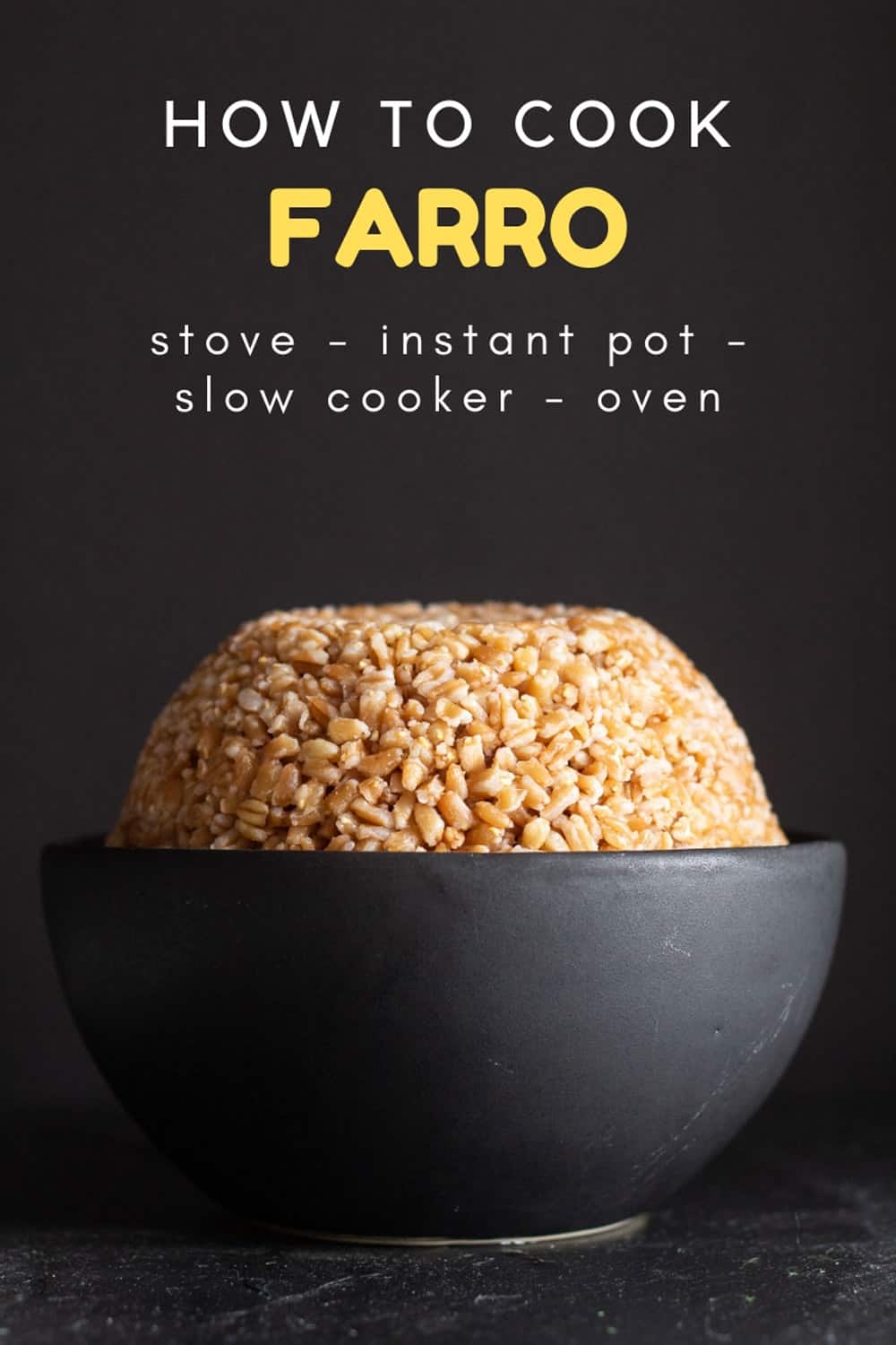 Raw Farro in a golden Measuring Cup