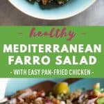 Mediterranean Farro Salad Pin Collage