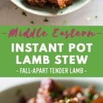 Instant Pot Lamb Stew Pin Collage