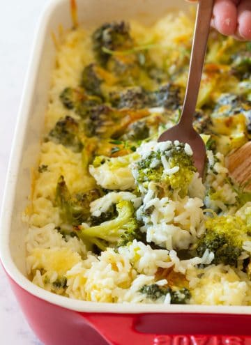 Broccoli Rice Casserole Close Up