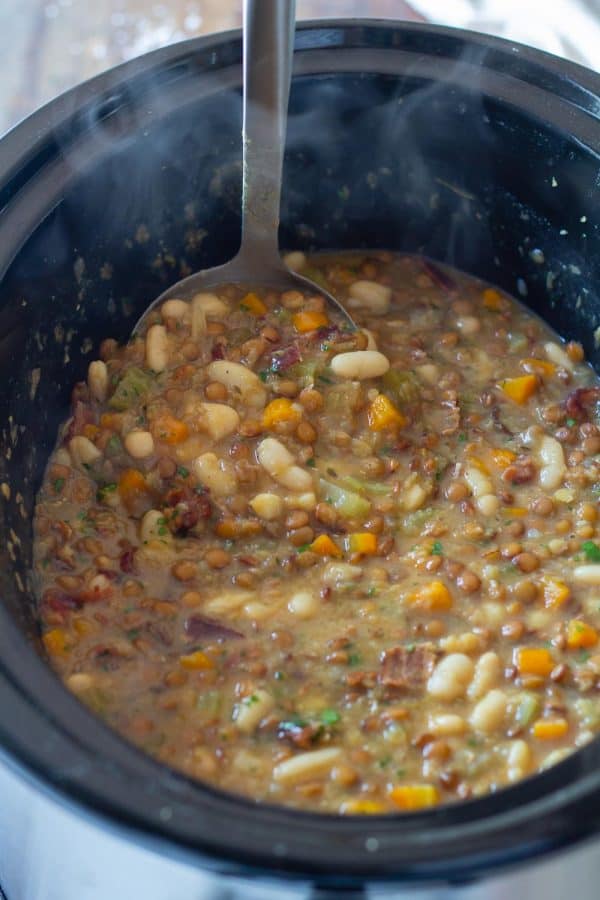 Crockpot Lentil Soup in Crockpot